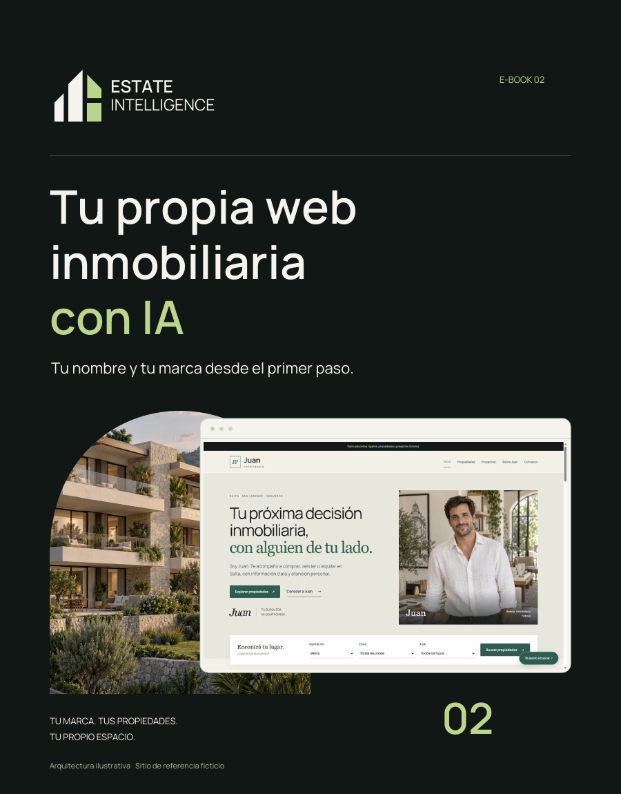 Portada del e-book Tu propia web inmobiliaria con IA